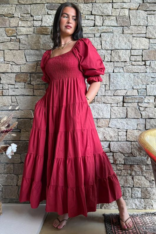 Paloma Darling Dress Sangria